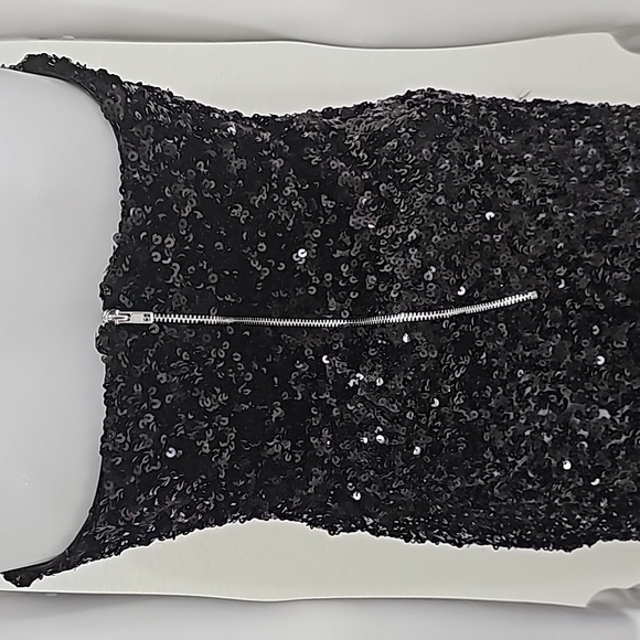 Fashion Nova Black Sequin Party dress,  Strapless Size M - Picture 6 of 9